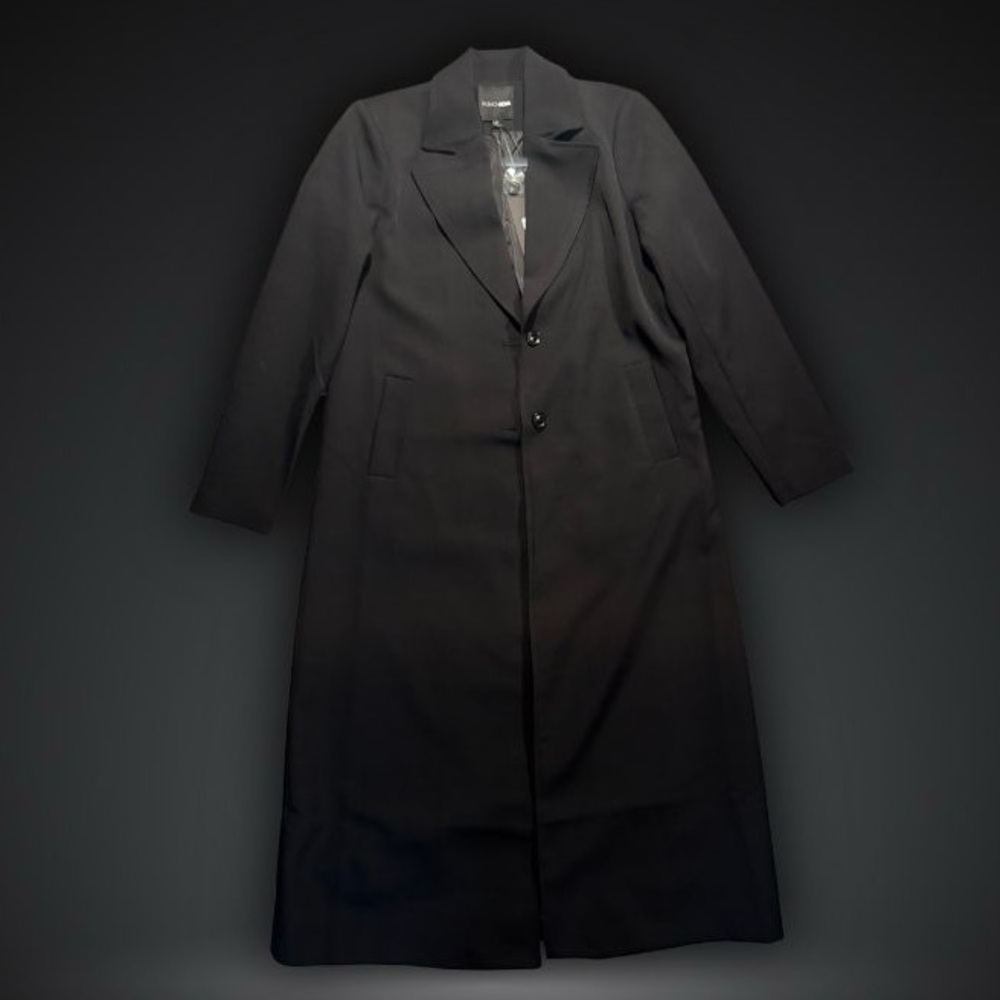 Fashion Nova Black Long Trench Coat